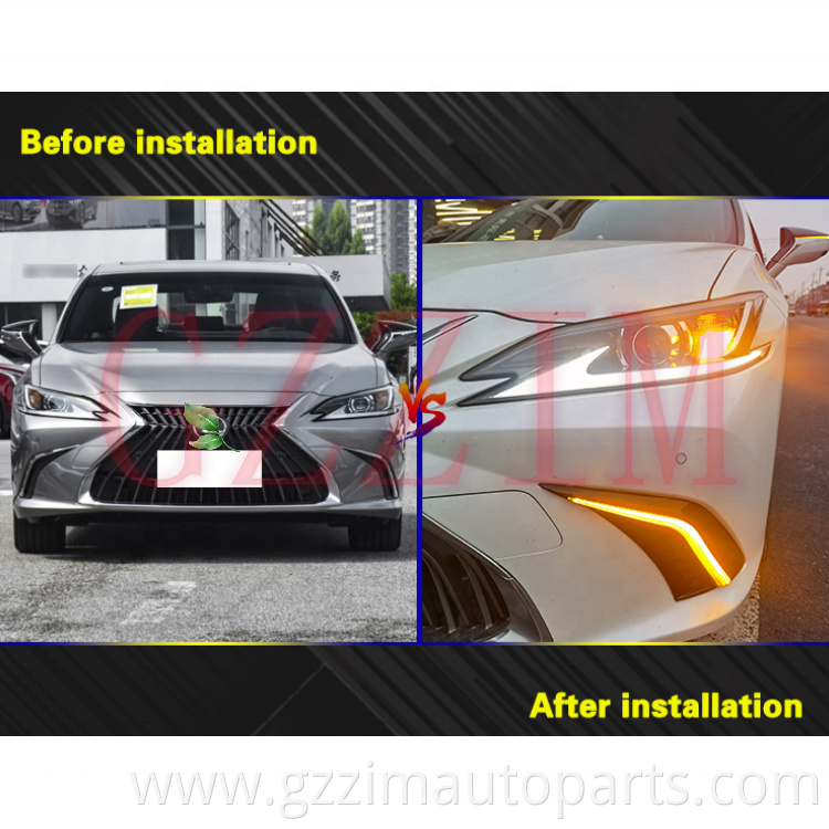 Car daytime running light Two Color LED DRL For ES 2018-2022